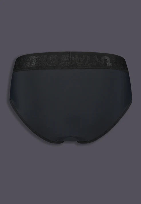 Black Tucking Bikini Briefs by UNTAG