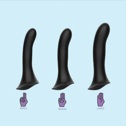 Fusion 2.0 WetForHer Silicone Harness Vibrating Dildo with Bumpy Base