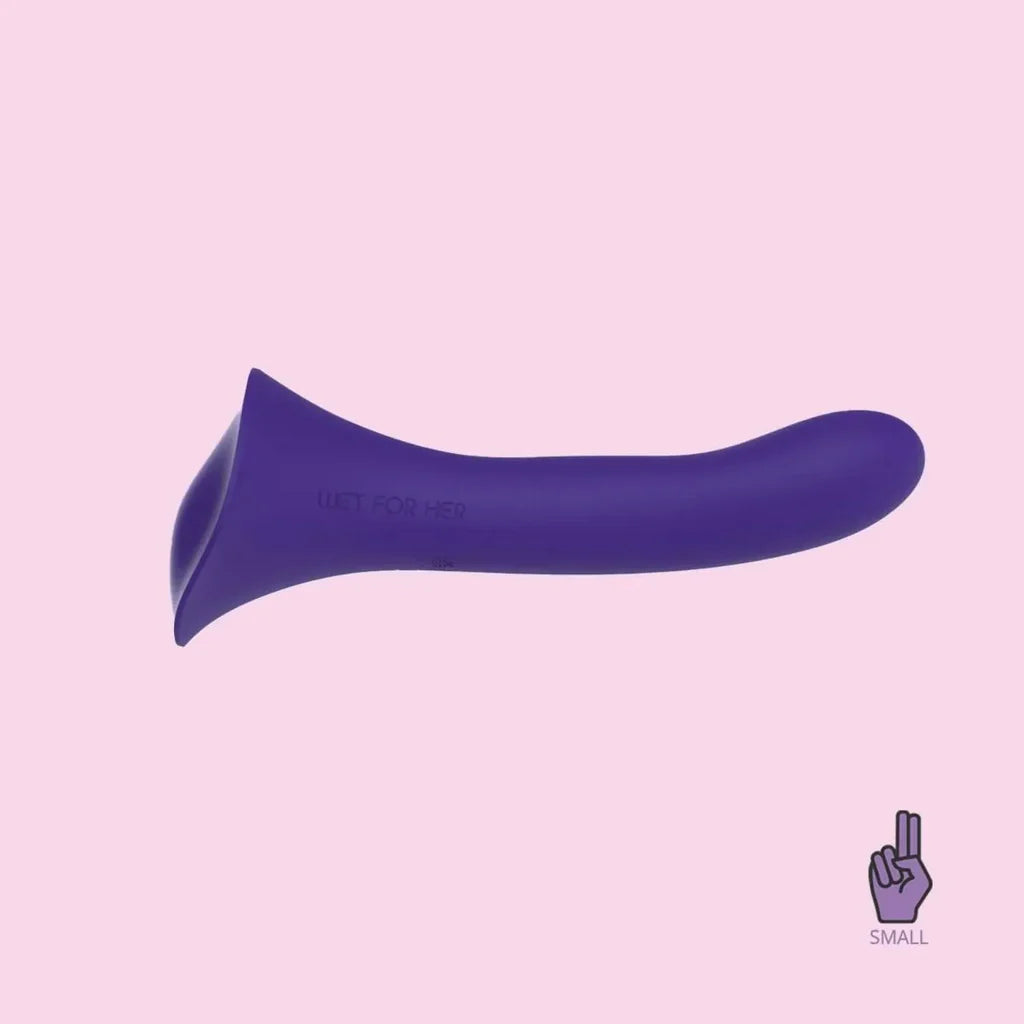 Fusion 2.0 WetForHer Silicone Harness Vibrating Dildo with Bumpy Base