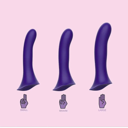 Fusion 2.0 WetForHer Silicone Harness Vibrating Dildo with Bumpy Base