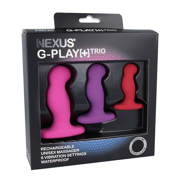 Nexus G-Play Unisex Rechargeable Set of Vibrating Silicone Plugs