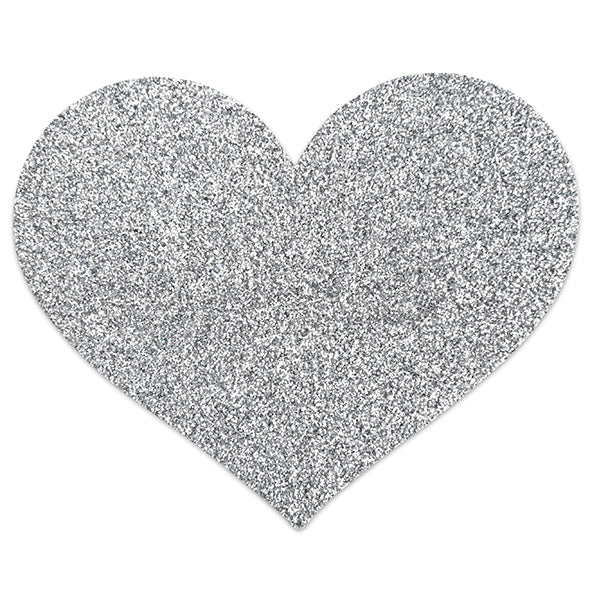 Bijoux Flash Heart Silver Reusable Pasties