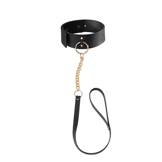 Maze Vegan BDSM Collar/Choker with Leash by Bijoux Indiscrets