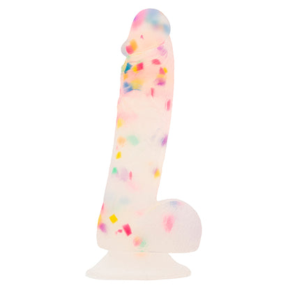 Rainbow Confetti Silicone Dildo - Party Marty by Addiction