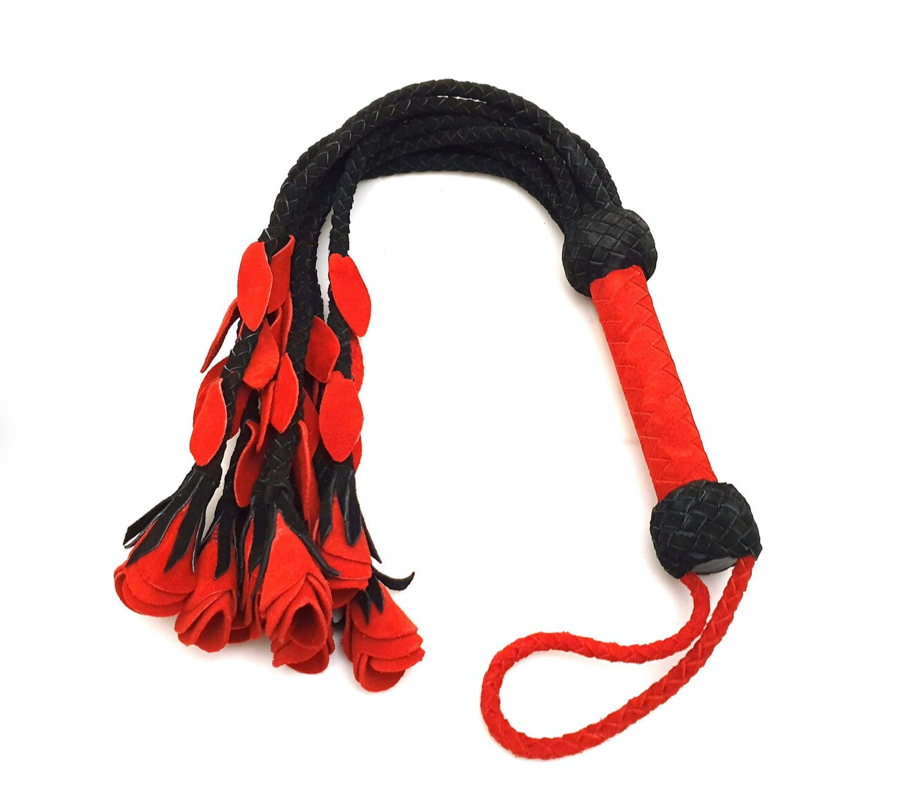 Thuddy Suede Red Rose Flogger