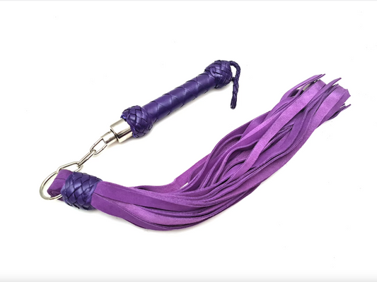 Suede Purple Revolving Leather Flogger