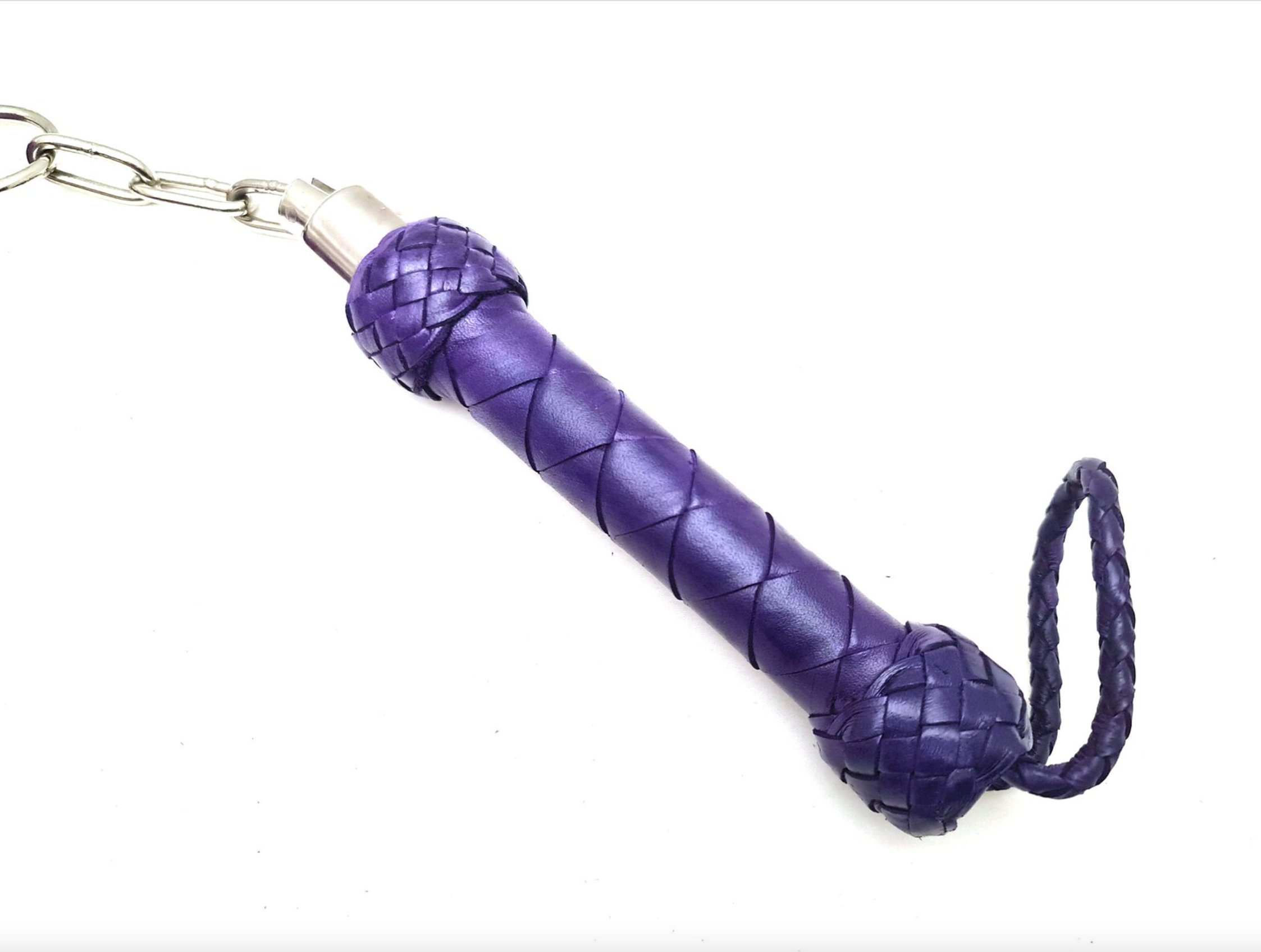 Suede Purple Revolving Leather Flogger