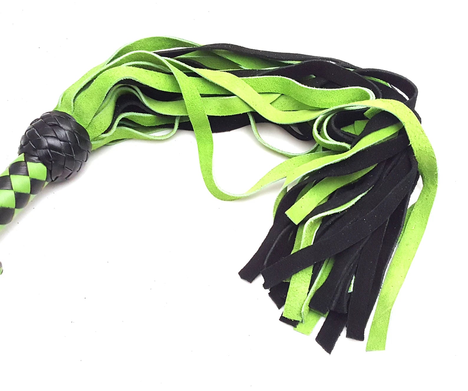 Neon Green Thuddy Leather Flogger