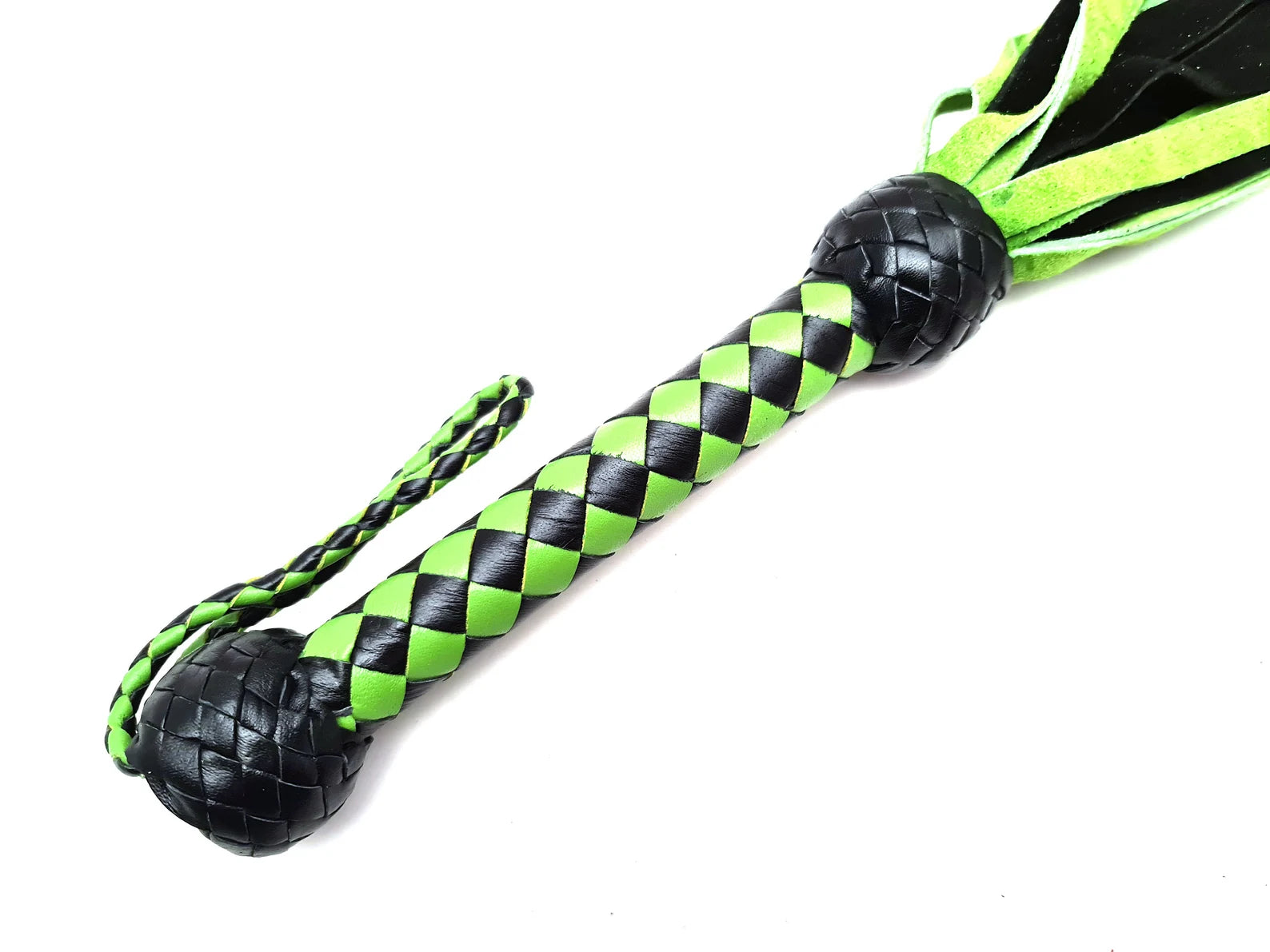 Neon Green Thuddy Leather Flogger