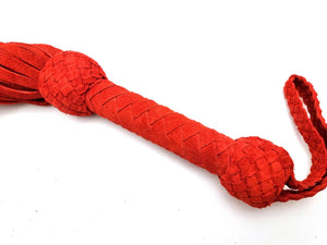 Red Suede 70 Tail Leather Flogger