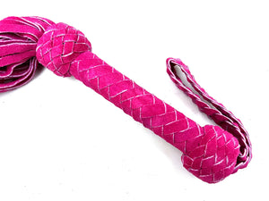 Pink Suede 70 Tail Leather Flogger