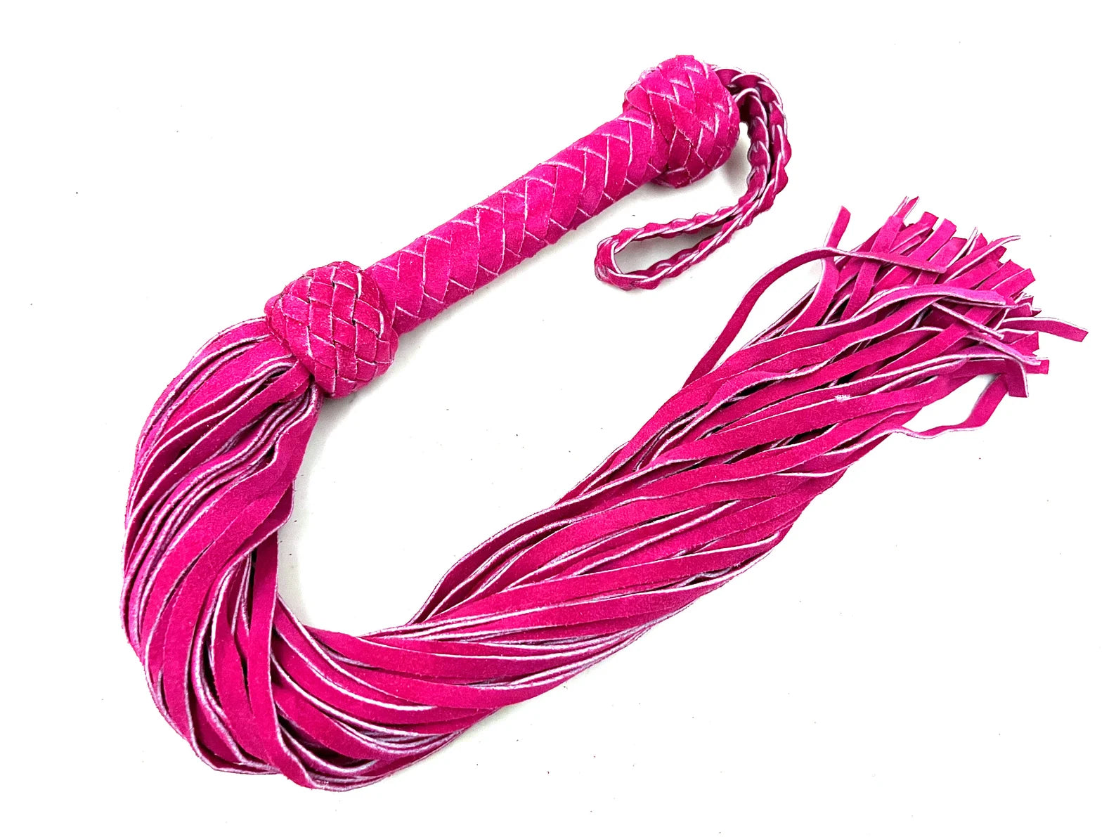 Pink Suede 70 Tail Leather Flogger