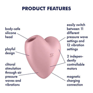 Satisfyer Air Pulse Stimulator + Vibration Cutie Heart